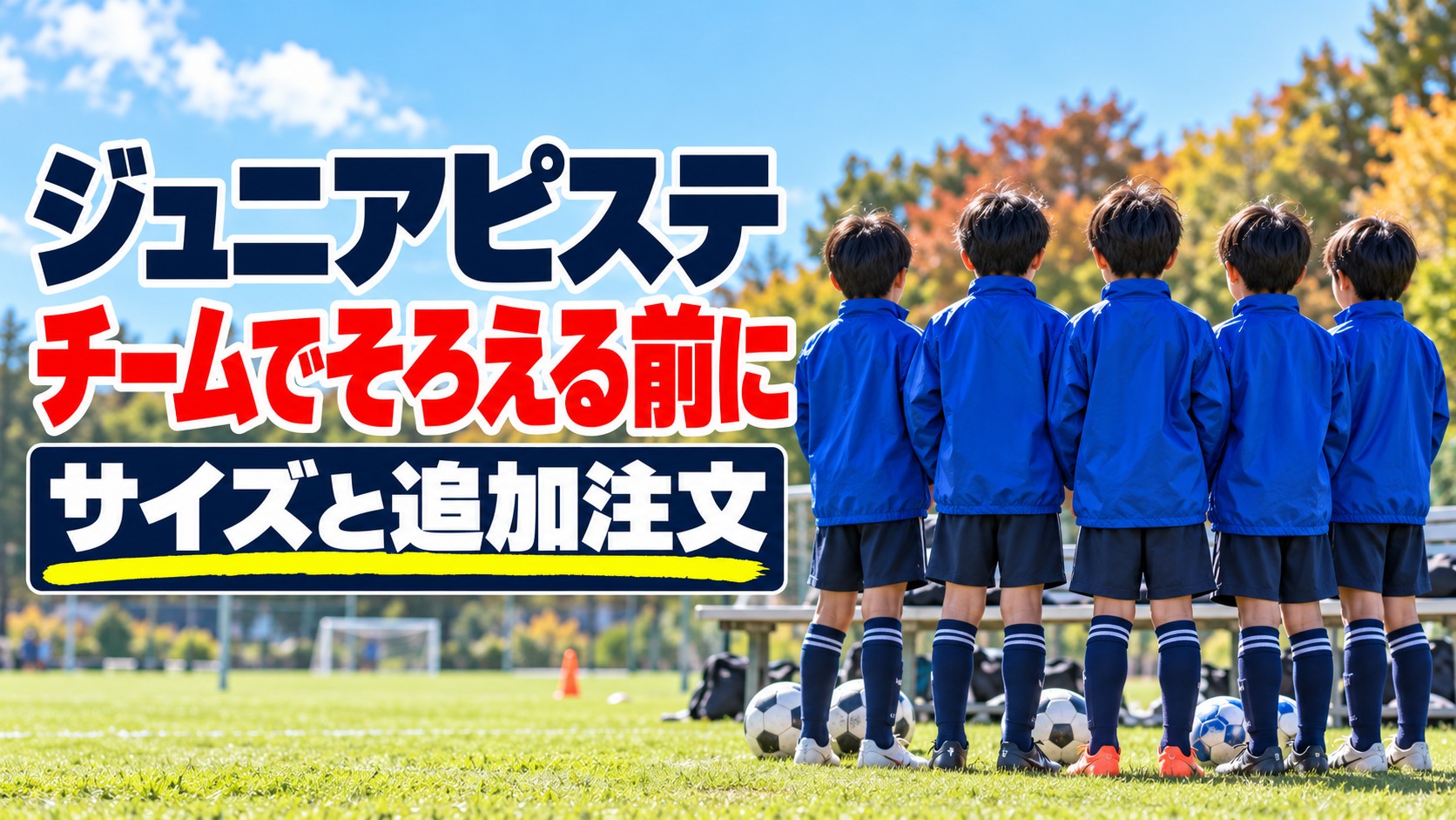 ジュニアピステ、チームでそろえる前に｜サイズと追加注文